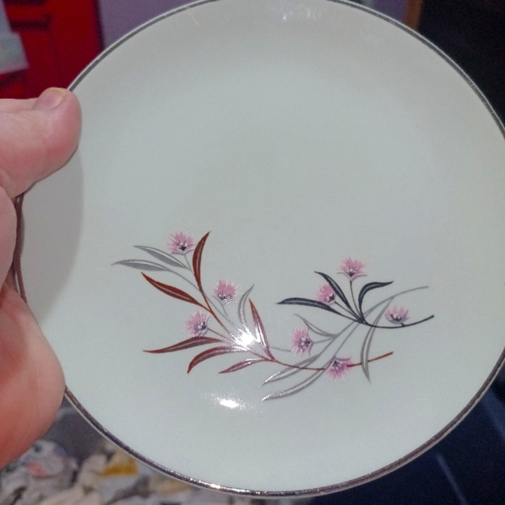 Mid Century Ballerina Mist Bread Plates